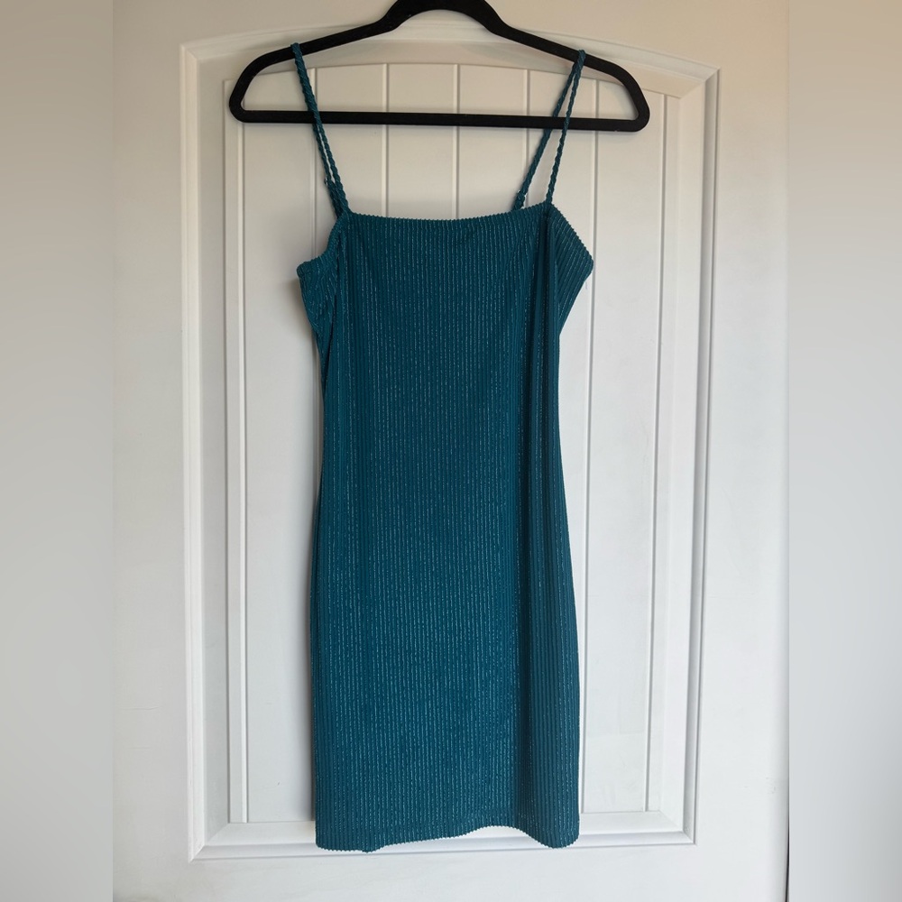 Forever 21 Sparkly Teal Mini Dress